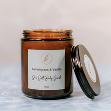 Load image into Gallery viewer, Lemongrass &amp; Vanilla Sea Salt Body Scrub
